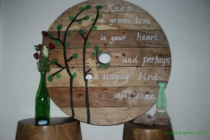 scrap wood to decor to table